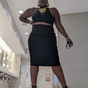 Elegant Black Sleeveless Dress